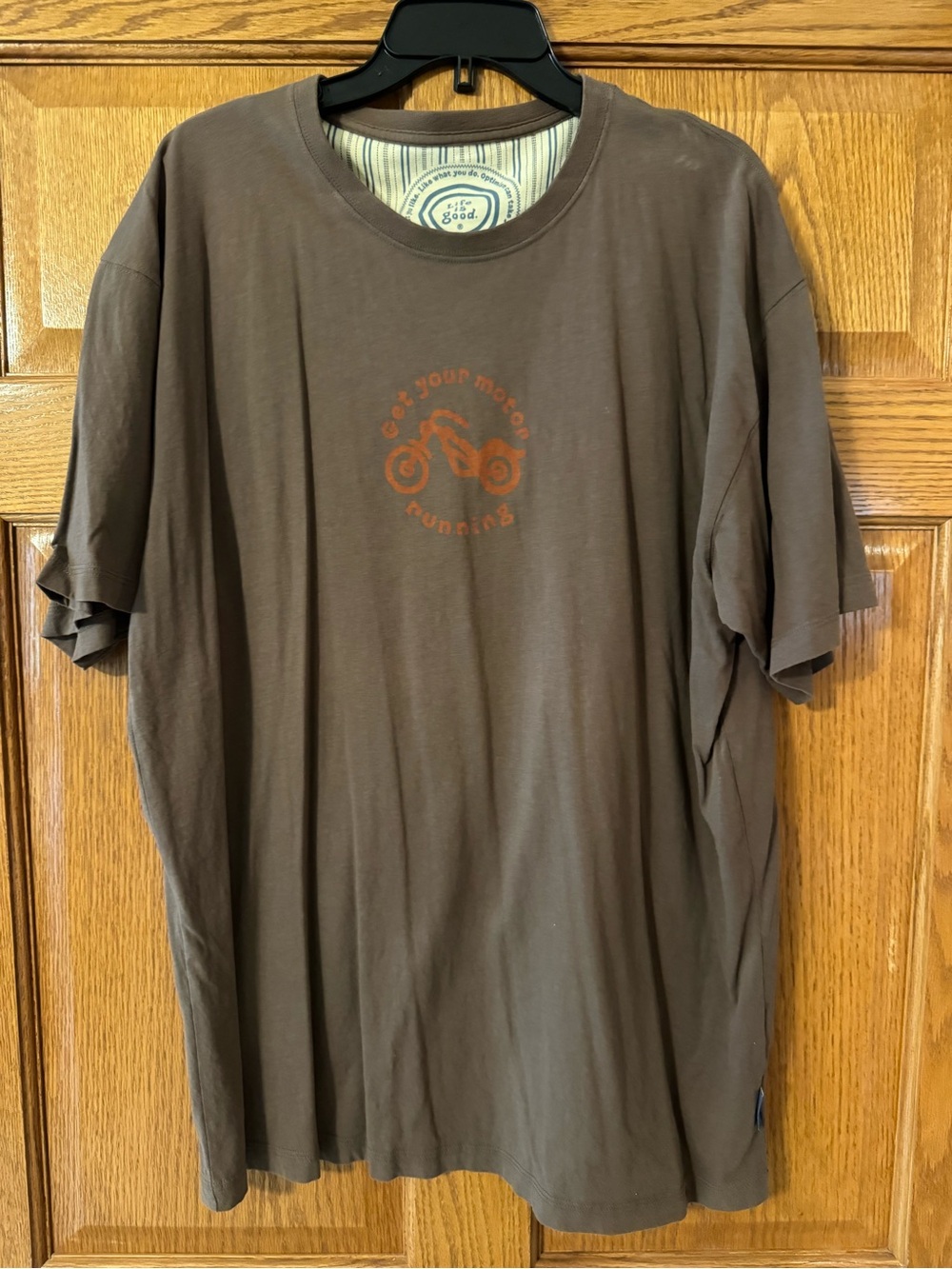 Life Is Good Brown Short Sleeve Graphic Tee